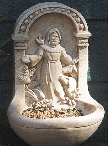 Saint Francis Birdfeeder Wall Decor Sculpture